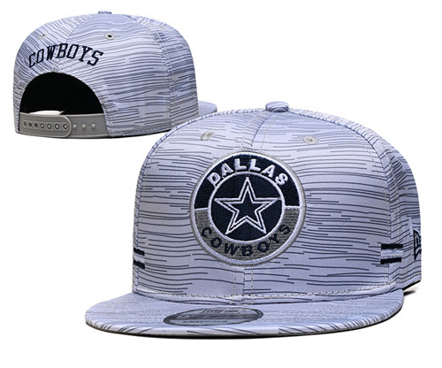 Cowboys White Snapback Hat --TX