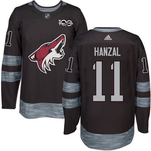 Coyotes #11 Martin Hanzal Black 1917-2017 100th Anniversary Stitched NHL Jersey Coyotes #11 Martin Hanzal Black 1917-2017 100th Anniversary Stitched NHL Jersey