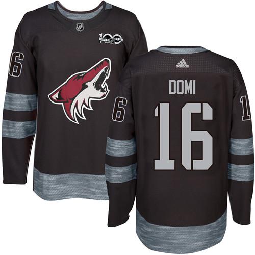 Coyotes #16 Max Domi Black 1917-2017 100th Anniversary Stitched NHL Jersey Coyotes #16 Max Domi Black 1917-2017 100th Anniversary Stitched NHL Jersey