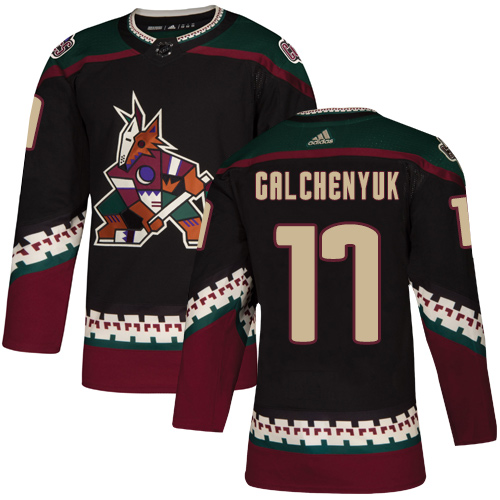 Coyotes #17 Alex Galchenyuk Black Alternate Authentic Stitched Hockey Jersey Coyotes #17 Alex Galchenyuk Black Alternate Authentic Stitched Hockey Jersey