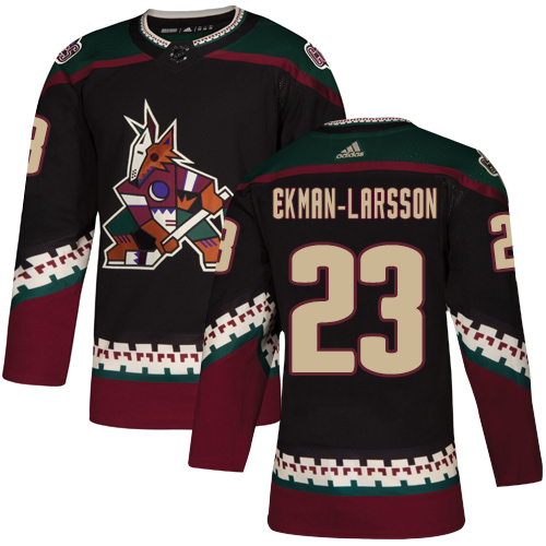 Coyotes #23 Oliver Ekman-Larsson Black Alternate Authentic Stitched Hockey Jersey Coyotes #23 Oliver Ekman-Larsson Black Alternate Authentic Stitched Hockey Jersey