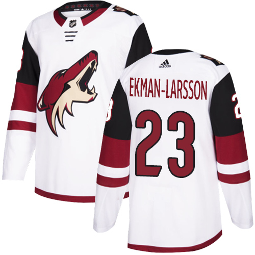 Coyotes #23 Oliver Ekman-Larsson White Road Authentic Stitched Hockey Jersey Coyotes #23 Oliver Ekman-Larsson White Road Authentic Stitched Hockey Jersey