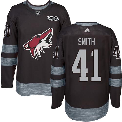 Coyotes #41 Mike Smith Black 1917-2017 100th Anniversary Stitched NHL Jersey Coyotes #41 Mike Smith Black 1917-2017 100th Anniversary Stitched NHL Jersey