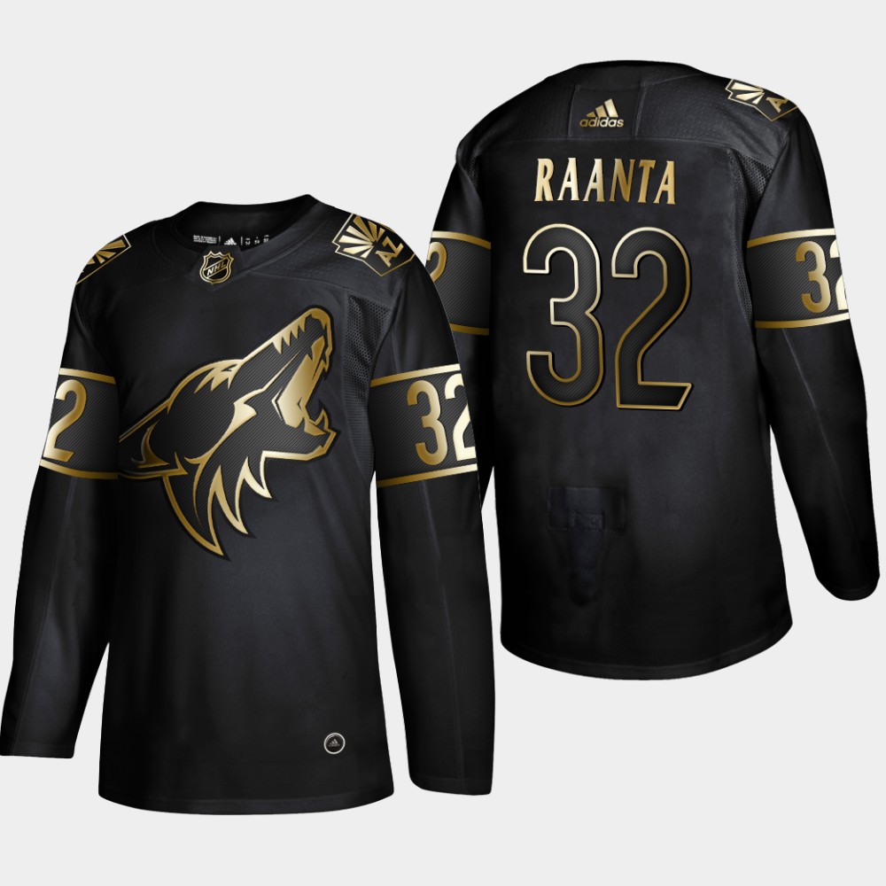 Coyotes 32 Antti Raanta Black Gold Adidas Jersey Coyotes 32 Antti Raanta Black Gold Adidas Jersey