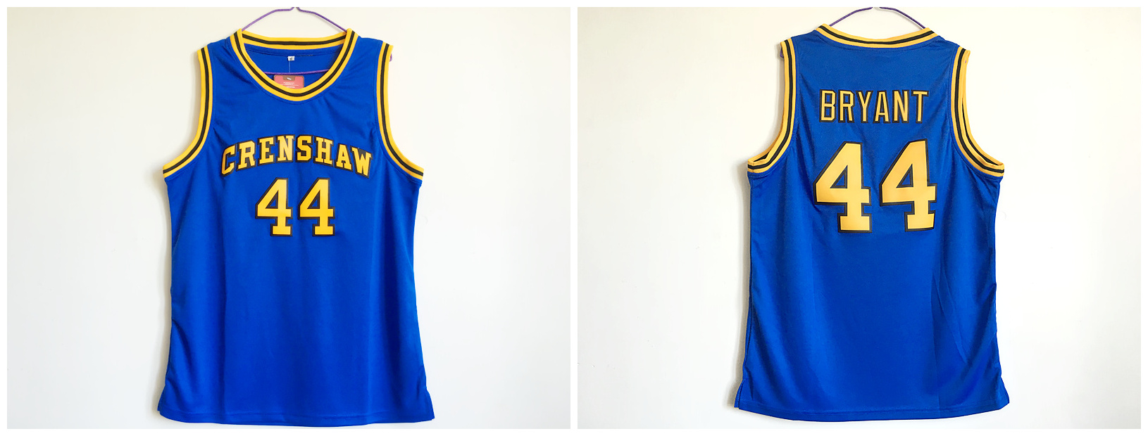 Crenshaw High School 44 Kobe Bryant Blue Basketball Jersey
