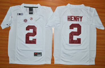 Crimson Tide #2 Derrick Henry White 2016 National Championship Stitched Youth NCAA Jersey Crimson Tide #2 Derrick Henry White 2016 National Championship Stitched Youth NCAA Jersey