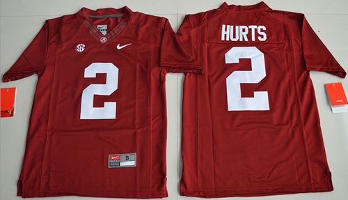 Crimson Tide #2 Jalen Hurts Red Limited Stitched Youth NCAA Jersey Crimson Tide #2 Jalen Hurts Red Limited Stitched Youth NCAA Jersey