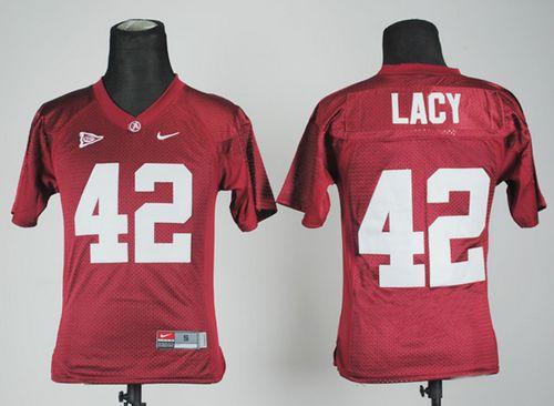 Crimson Tide #42 Eddie Lacy Red Stitched Youth NCAA Jersey Crimson Tide #42 Eddie Lacy Red Stitched Youth NCAA Jersey