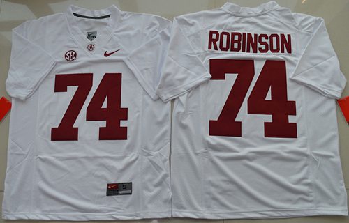 Crimson Tide #74 Cam Robinson White Limited Stitched NCAA Jersey Crimson Tide #74 Cam Robinson White Limited Stitched NCAA Jersey