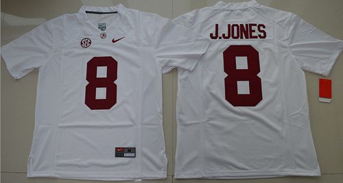 Crimson Tide #8 Julio Jones White Stitched NCAA Jersey Crimson Tide #8 Julio Jones White Stitched NCAA Jersey
