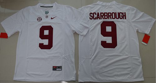 Crimson Tide #9 Bo Scarbrough White Limited Stitched NCAA Jersey Crimson Tide #9 Bo Scarbrough White Limited Stitched NCAA Jersey