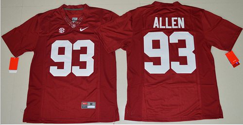 Crimson Tide #93 Jonathan Allen Red Limited Stitched NCAA Jersey Crimson Tide #93 Jonathan Allen Red Limited Stitched NCAA Jersey