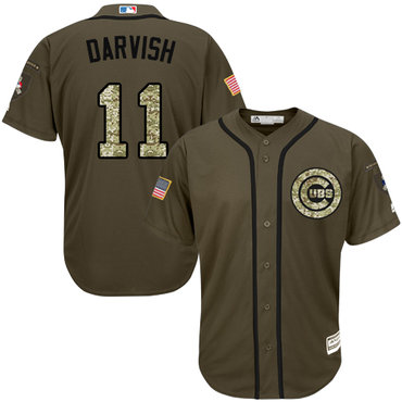 Cubs #11 Yu Darvish Green Salute to Service Stitched Youth MLB Jersey Cubs #11 Yu Darvish Green Salute to Service Stitched Youth MLB Jersey