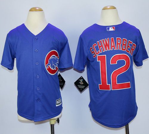 Cubs #12 Kyle Schwarber Blue Cool Base Stitched Youth MLB Jersey Cubs #12 Kyle Schwarber Blue Cool Base Stitched Youth MLB Jersey