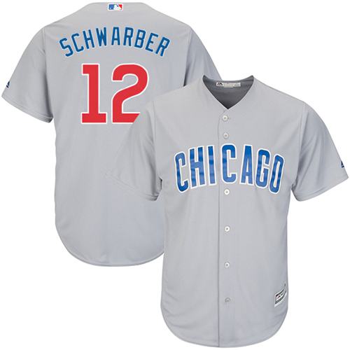 Cubs #12 Kyle Schwarber Grey Road Stitched Youth MLB Jersey Cubs #12 Kyle Schwarber Grey Road Stitched Youth MLB Jersey
