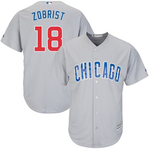 Cubs #18 Ben Zobrist Grey Road Stitched Youth MLB Jersey Cubs #18 Ben Zobrist Grey Road Stitched Youth MLB Jersey