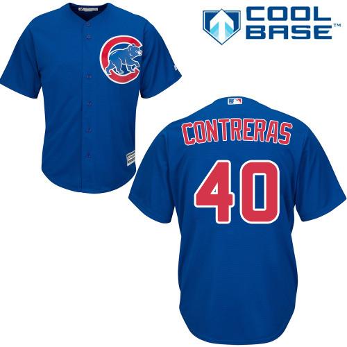 Cubs #40 Willson Contreras Blue Cool Base Stitched Youth MLB Jersey Cubs #40 Willson Contreras Blue Cool Base Stitched Youth MLB Jersey