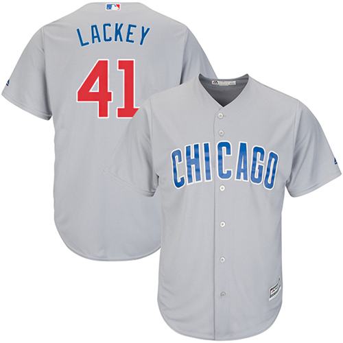 Cubs #41 John Lackey Grey Road Stitched Youth MLB Jersey Cubs #41 John Lackey Grey Road Stitched Youth MLB Jersey