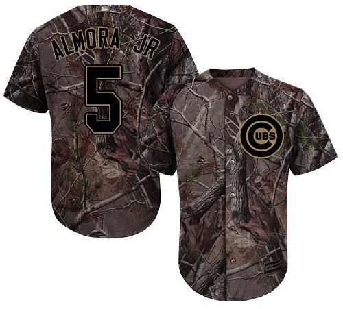 Cubs #5 Albert Almora Jr. Camo Realtree Collection Cool Base Stitched Baseball Jersey