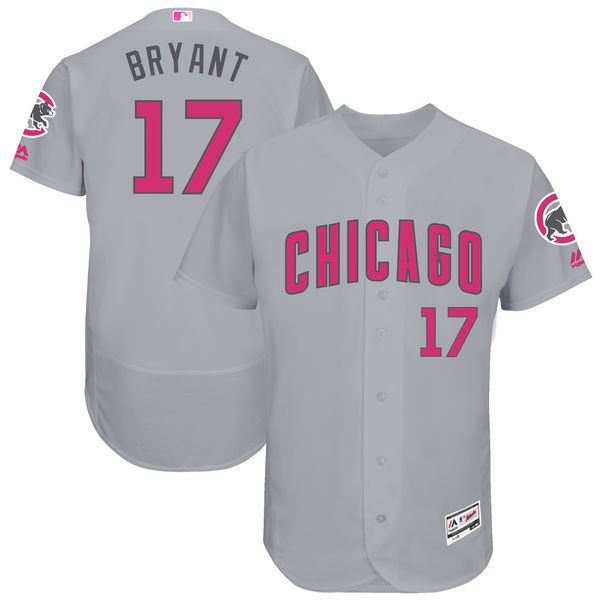 Cubs 17 Kris Bryant Gray Mother's Day Flexbase Jersey