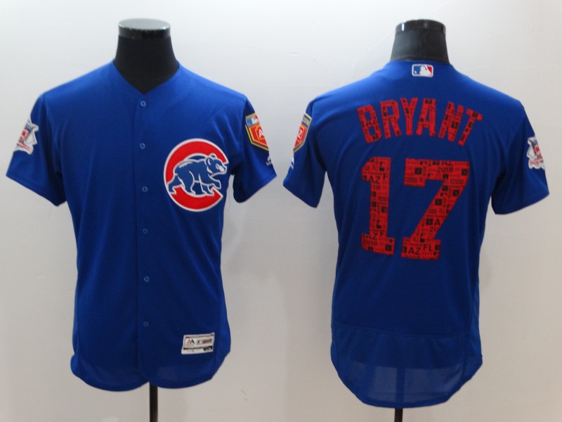 Cubs 17 Kris Bryant Royal 2018 Spring Training Flexbase Jersey