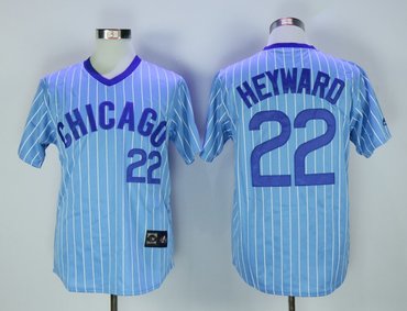 Cubs 22 Jason Heyward Light Blue Throwback Jersey