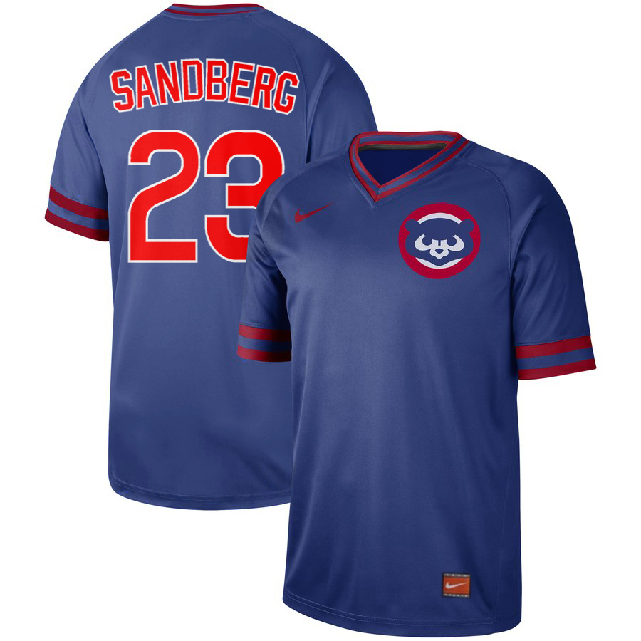 Cubs 23 Ryne Sandberg Blue Throwback Jersey