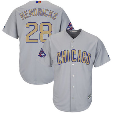 Cubs 28 Kyle Hendricks World Series Champions Gold Program Cool Base Jersey