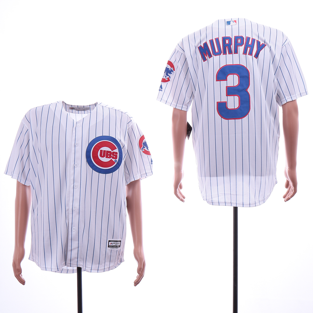 Cubs 3 Daniel Murphy White Cool Base Jersey