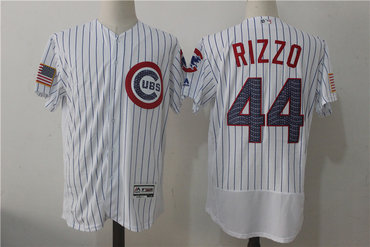 Cubs 44 Anthony Rizzo White 2017 Stars & Stripes Flexbase Jersey