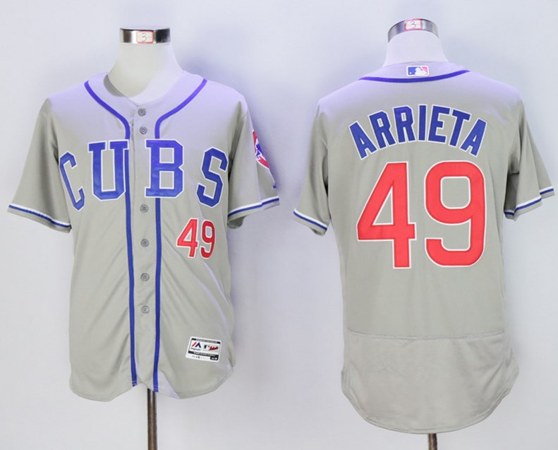 Cubs 49 Jake Arrieta Gray Flexbase Jersey