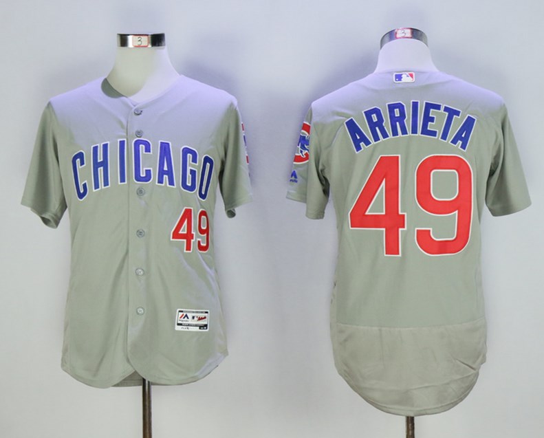 Cubs 49 Jake Arrieta Gray Road Flexbase Jersey