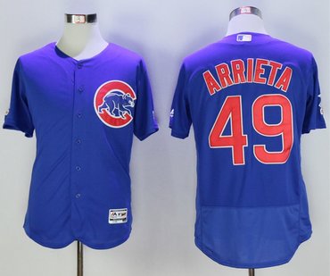 Cubs 49 Jake Arrieta Royal Flexbase Jersey