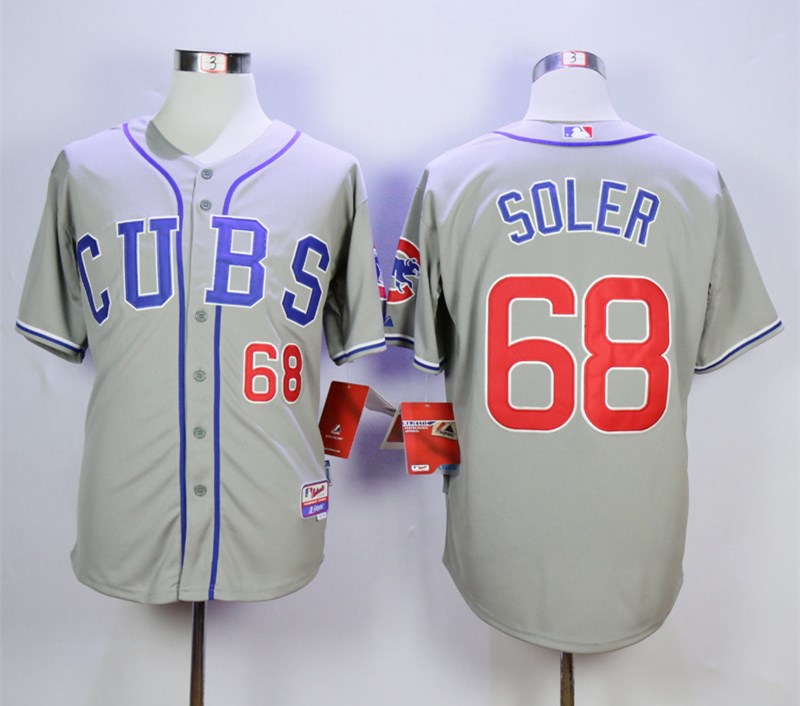 Cubs 68 Jorge Soler Gray Cool Base Jersey