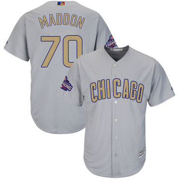 Cubs 70 Joe Maddon World Series Champions Gold Program Cool Base Jersey