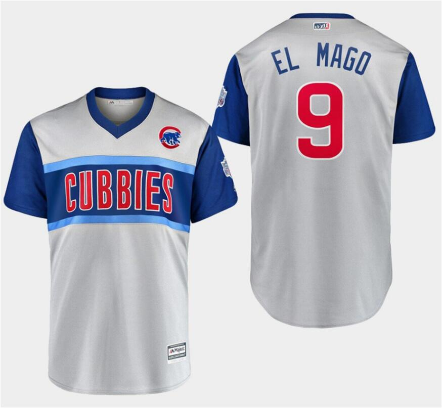 Cubs 9 Javier Baez El Mago Gray 2019 MLB Little League Classic Player Jersey