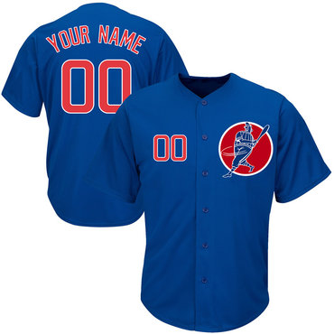 Cubs Blue Men's Customized Cool Base New Design Jersey Cubs Blue Men's Customized Cool Base New Design Jersey
