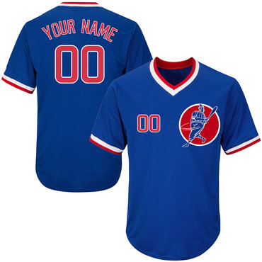 Cubs Blue Men's Customized Throwback New Design Jersey Cubs Blue Men's Customized Throwback New Design Jersey