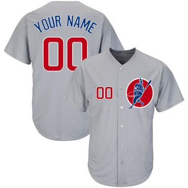 Cubs Gray Men's Customized Cool Base New Design Jersey Cubs Gray Men's Customized Cool Base New Design Jersey