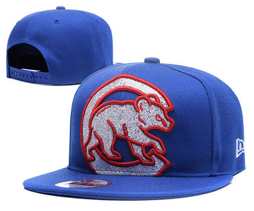 Cubs Sequins Logo Blue Adjustable Hat YD