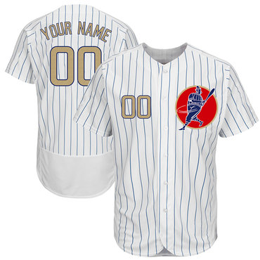 Cubs White Gold Program Men's Customized New Design Jersey Cubs White Gold Program Men's Customized New Design Jersey