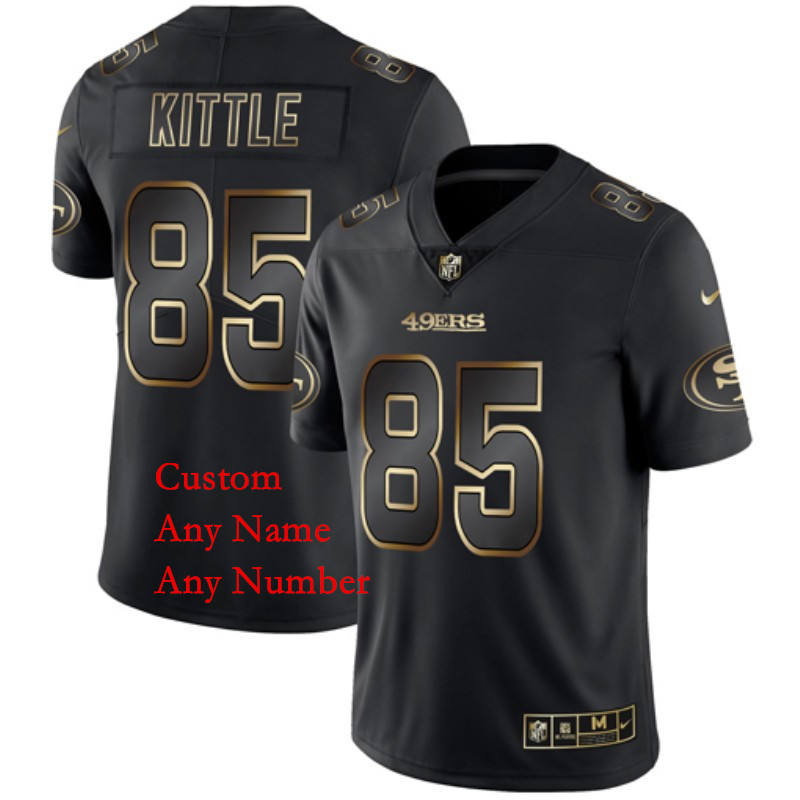 Custom 49ers Black Gold Vapor Untouchable Limited Jersey Custom 49ers Black Gold Vapor Untouchable Limited Jersey