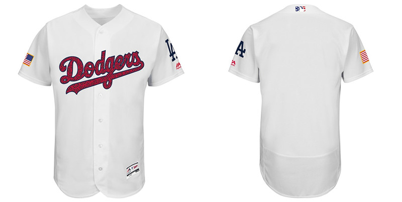 Custom Angeles Dodgers White Fashion Stars & Stripes Flexbase Authentic Stitched MLB Jersey Custom Angeles Dodgers White Fashion Stars & Stripes Flexbase Authentic Stitched MLB Jersey