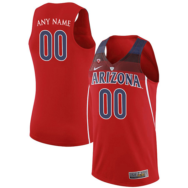 Custom Arizona Wildcats Men's Jersey Authentic Red Stitched NCAA College Basketball Custom Arizona Wildcats Men's Jersey Authentic Red Stitched NCAA College Basketball