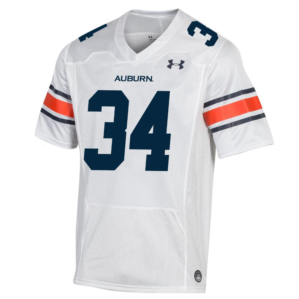 Custom Auburn Tigers White College Football Jersey Custom Auburn Tigers White College Football Jersey