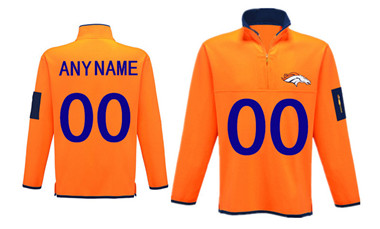 Custom Men's Denver Broncos Antigua Charcoal Fortune Sweater Knit Microfleece Quarter-Zip Pullover Any players Jacket Custom Men's Denver Broncos Antigua Charcoal Fortune Sweater Knit Microfleece Quarter-Zip Pullover Any players Jacket