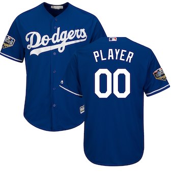 Custom Men's Los Angeles Dodgers Majestic Royal 2018 World Series Cool Base Jersey Custom Men's Los Angeles Dodgers Majestic Royal 2018 World Series Cool Base Jersey