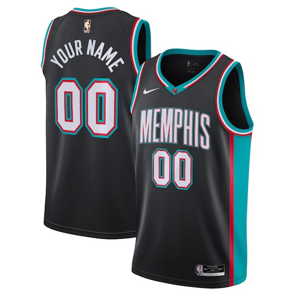 Custom Men's Memphis Grizzlies Black Hardwood Classics Soul Swingman Throwback Jersey Custom Men's Memphis Grizzlies Black Hardwood Classics Soul Swingman Throwback Jersey