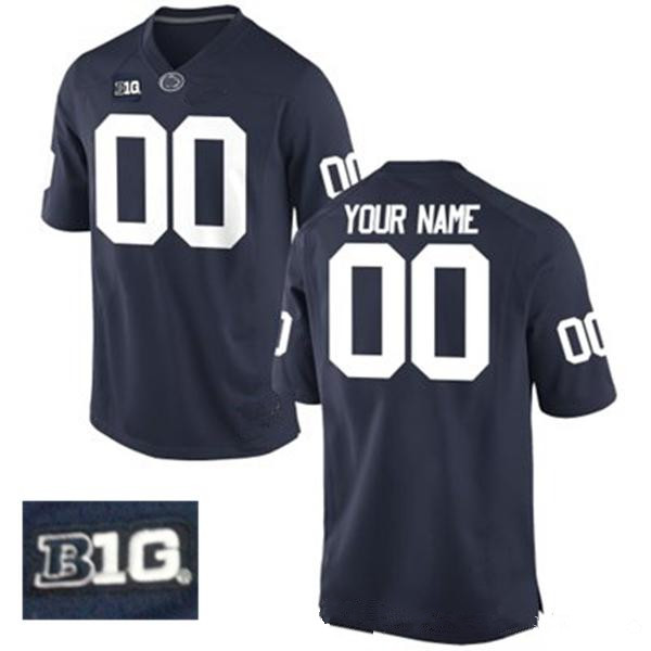 Custom Men's Penn State Nittany Lions Nike Navy Blue Limited Football Jersey -  with name