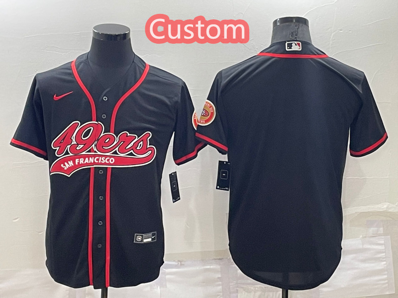 Custom Men's San Francisco 49ers Black Stitched Jersey Custom Men's San Francisco 49ers Black Stitched Jersey